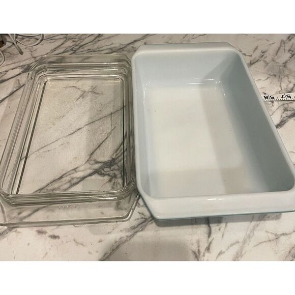 Vintage Promotional Pyrex 2 Qt  Emerald Wheat Casserole Dish 575-B With Lid - Picture 5 of 7